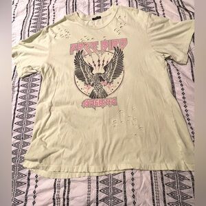 Free Bird graphic tee oversized s/m. So soft. Only worn twice. Retails for $58.